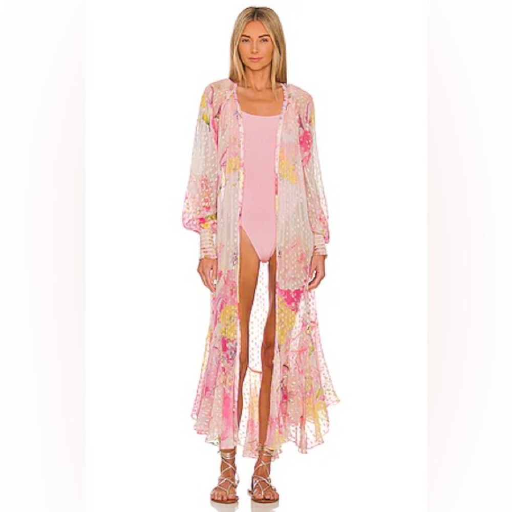 Rococo Sand Pink Floral Maxi Dress